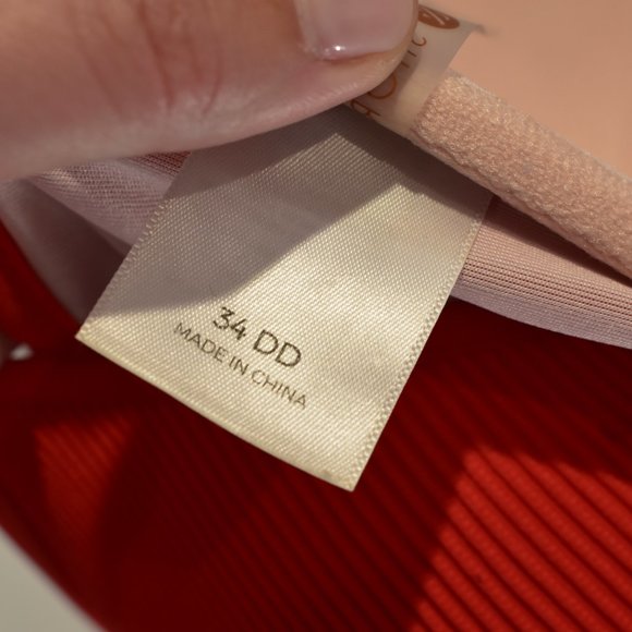 Bright Red Ribbed Shade & Shore Underwire Swimsuit Bikini Top - Picture 2 of 4